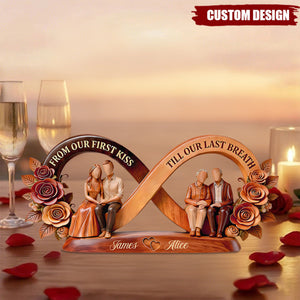 From Our First Kiss Till Our Last Breath - Personalized Custom Shaped Acrylic Plaque