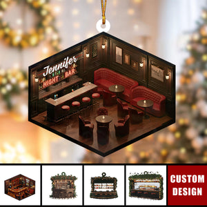 Personalized Bar Lounge Christmas Ornament Gift For Drinkers-2024 New Release