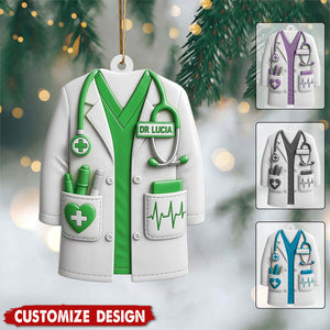 Custom Nurses Acrylic Christmas Ornament, Doctor Christmas Ornament, Healthcare Workers Gift, RN Gift, New Nurse Ornament