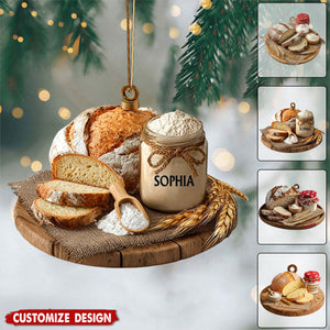 Personalized Sourdough Bread Christmas Ornament - Gift For Bakers