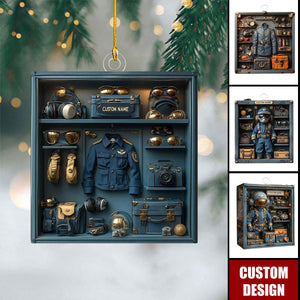 Personalized Pilot Aviation Locker Acrylic Ornament - Gift For Airline Crew Or Aviation Lover