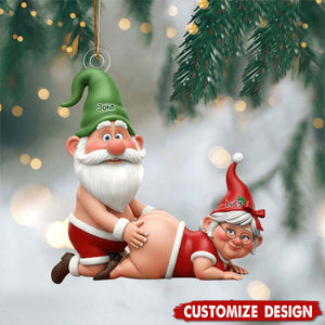 Naughty Old Couple Ornament - Personalized Gifts For Couple