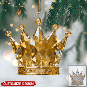Personalized Crystal Crown Ornament