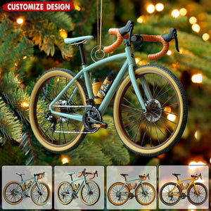 Personalized Road Bike Christmas Ornament