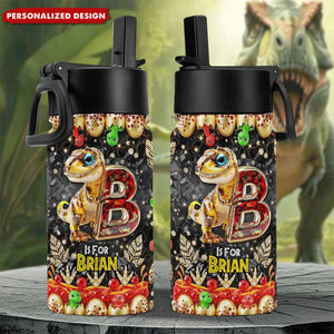 Dino Alphabet Letter Tumbler - Personalized Gifts For Kids