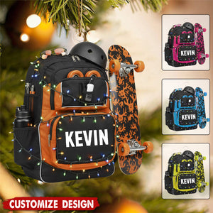 Personalized Skateboard Backpack Ornament
