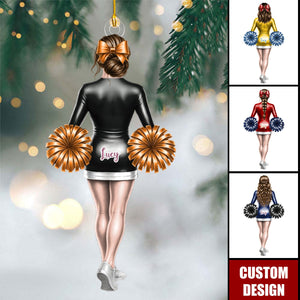 Personalized Cheerleader Girl Ornament- Gift For Cheerleaders