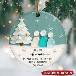 Personalized Ceramic Friendship Christmas Ornament