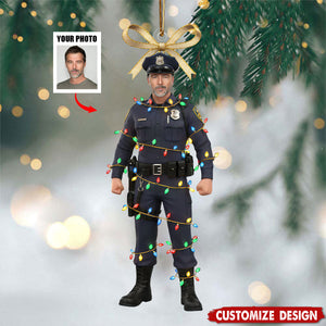 The Holiday's Protecter - Personalized Police Officer Ornament