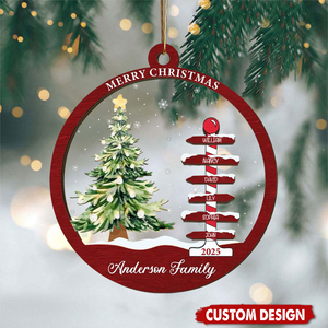 Personalized Family Tree Christmas Ornament - Gift For Your Family