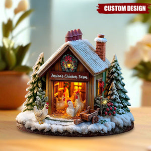 Chicken Lovers Gift - Personalized Chicken Custom Shaped Acrylic Plaque