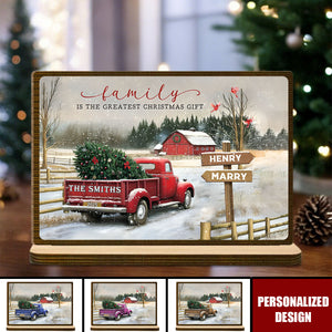 Personalized Family Farm Christmas Truck Plaque-Gifts For Truck Lover