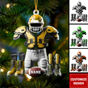 American Football Christmas Personalized Acrylic Ornament
