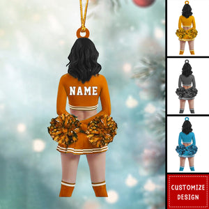 Cheerleading Pom pom Girl Personalized Ornament