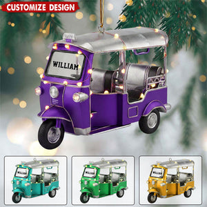 Personalized Tuk Tuk Christmas Ornament - Gift For Traveler