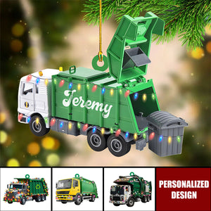 Personalized Garbage Truck Ornament-Gift for Sanitation Workers, Waste Management Staff, Truck Drivers