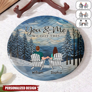 Mosaic Style You & Me We Got This New Version - Personalized Ceramic Plate