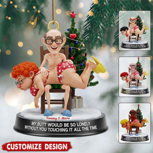Personalized Funny Old Couple Ornament - Gift For Grandma,Grandpa