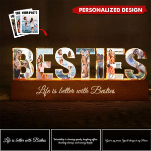 Bestie Photo Collage Light Bestie Gifts-Personalized LED Night Best Friend Birthday Christmas Gift