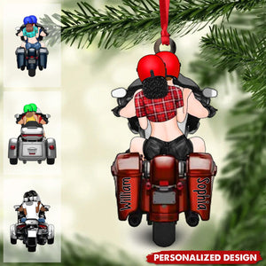 New Release Motorcycle Lovers For Couples Ornament-Personalized Christmas Ornament-Gift For Motorcycle Lovers