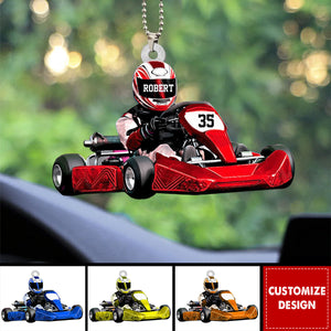 Personalized Race Car Ornament-Gift For Race Car Lovers