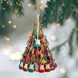 Electric Guitar Christmas Tree Ornament - Gift For Guitar Lovers