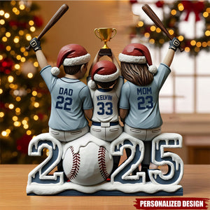 Baseball Family - Personalized Baseball Custom Shaped Acrylic Plaque