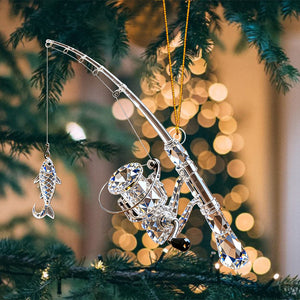Fishing Rod Christmas Ornament Gift For Fishing Lover