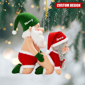 Personalized Old Couple Christmas Ornament - Gifts For Couple