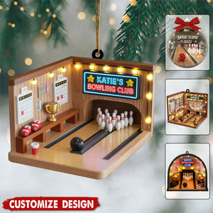 Personalized Bowling Christmas Ornaments - Gift For Bowling Lover, Bowling League Players
