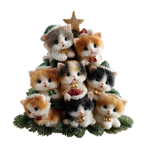 Christmas Kitten Tree Christmas Ornament Gift For Cat Lovers