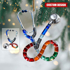 Personalized Stethoscope Christmas Ornament
