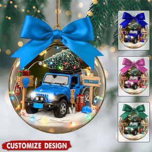 Personalized Off-Road Christmas Snow Globe Ornament -Gift For Off-Road Lover