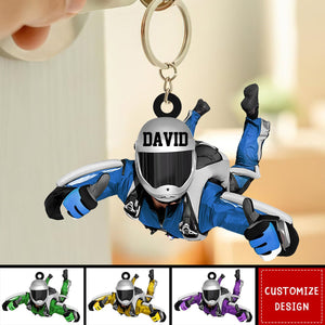 Personalized Skydiving Keychain, Gift For Skydiving Lovers - New Release