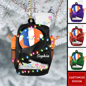 Personalized Volleyball Bag Ornament-Gift for Volleyball Players