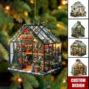 Personalized Greenhouse Christmas Ornament