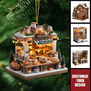 Personalized Bakery Christmas Ornament, Custom Name Bakery Keepsake 2025 Gift