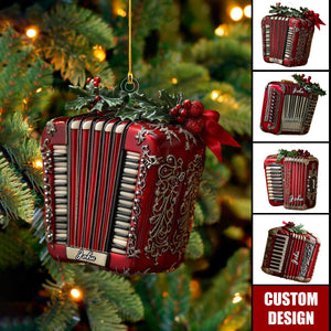 Personalized Accordion Christmas Ornament - Gift For Accordion Players