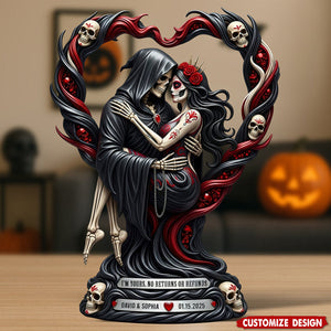 Personalized Love To Death Acrylic Plaque - Gift for Couple