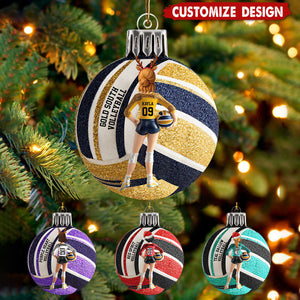 Love Volleyball - Personalized Volleyball Ornament - Gift For Volleyball Lovers