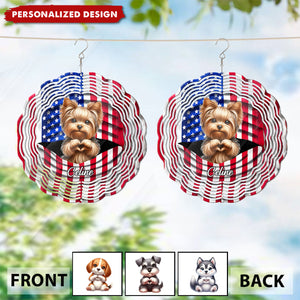 Paws And Freedom-Personalized Dog Wind Spinner