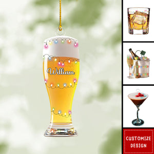 2024 New Release - Personalized Alcohol Drink Christmas Ornament