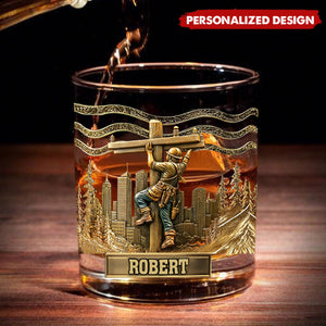 Lineman Legacy Glass-Personalized Lineman Whiskey Glass