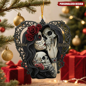 This Is Us-Personalized Skull Christmas Ornament-Gift For Couple