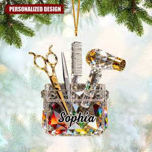 Personalized Barber Tool Kit Ornament