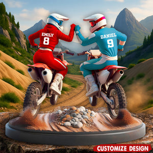Dirt Bike Couple Acrylic Plaque - Personalized Gifts For Couple