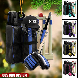 Personalized Cricket Christmas Ornament, Gift For Cricket Lovers - 2024 New Release
