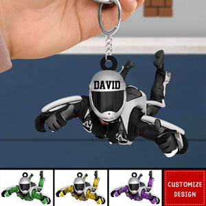 Personalized Skydiving Keychain, Gift For Skydiving Lovers - New Release