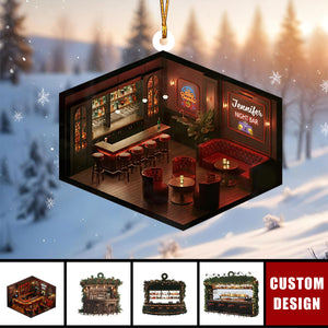 Personalized Bar Lounge Christmas Ornament Gift For Drinkers-2024 New Release