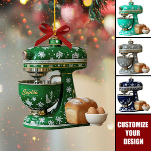 Personalized Christmas Mixer Ornament, Gift for Baker